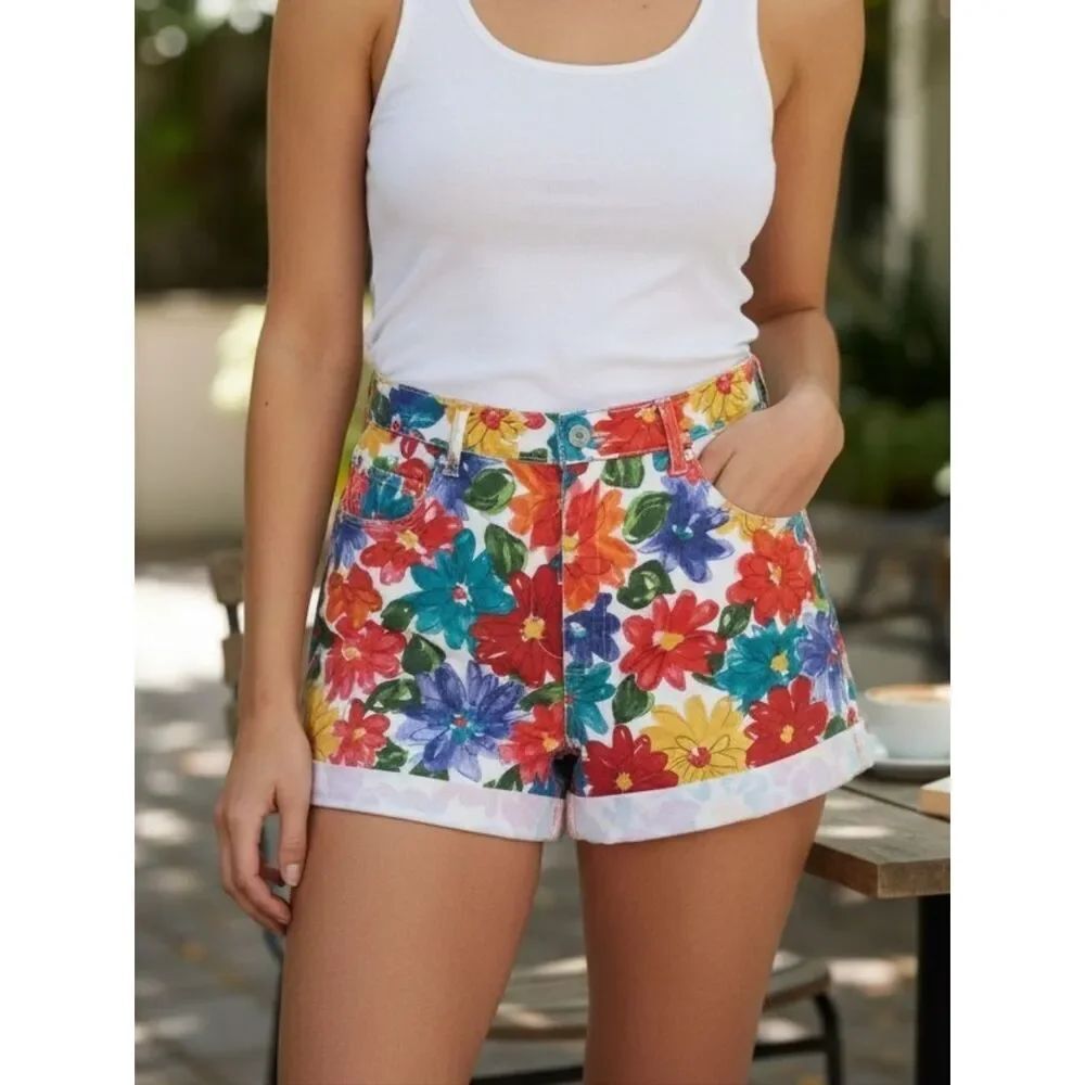 Vtg 90's High Rise Multi Shorts